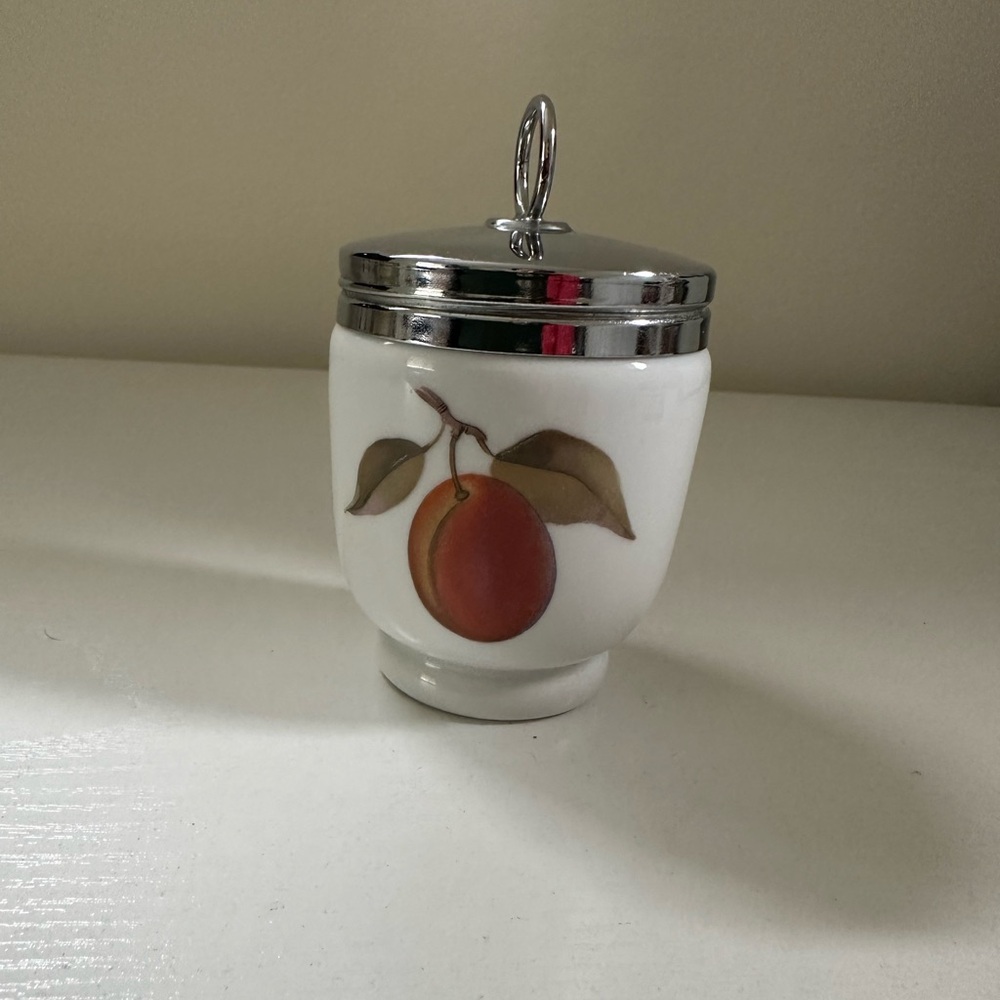Vintage China Peach & Grape Sugar Bowl
